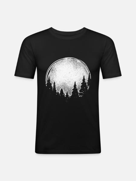 Enso trees circle - Men's Slim Fit T-Shirt - black