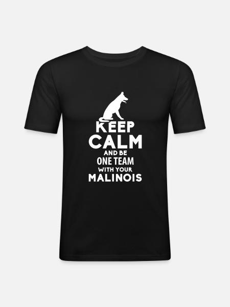 Belgian Malinois dog sheepdog - Men's Slim Fit T-Shirt - black