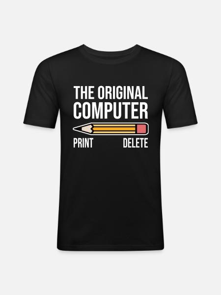 The Original Computer - Men's Slim Fit T-Shirt - black