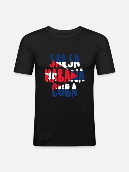 Salsa Havana Cuba - Men's Slim Fit T-Shirt - black