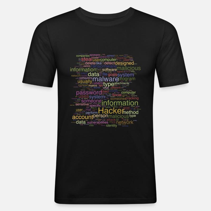 Cyber Computer Programming Digitale Es - Männer Slim Fit T-Shirt - Schwarz
