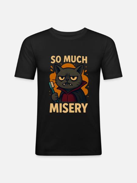 Halloween Costume Cat Gift - Men's Slim Fit T-Shirt - black