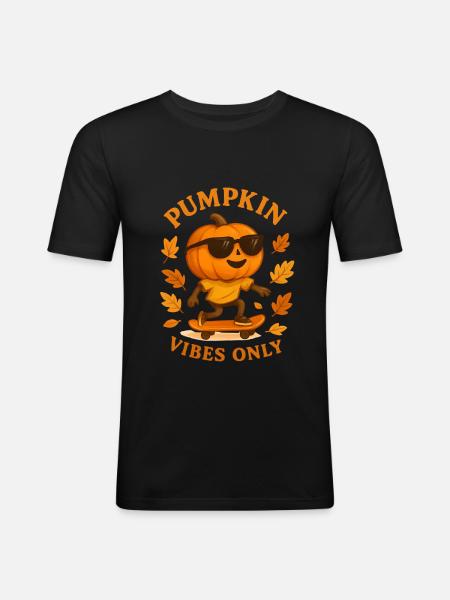 Halloween Pumpkin Costume Gift - Men's Slim Fit T-Shirt - black