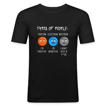 Scientifique Laboratoire de physique Chimie - T-shirt près du corps Homme - noir - Devant - Nik (191cm)