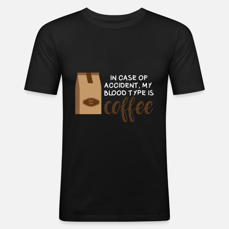 kaffe - Männer Slim Fit T-Shirt - Schwarz