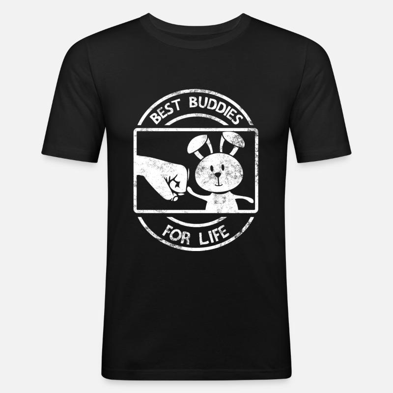 hase - Männer Slim Fit T-Shirt - Schwarz