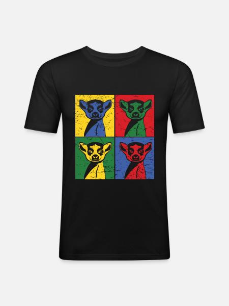 maki - T-shirt près du corps Homme - noir