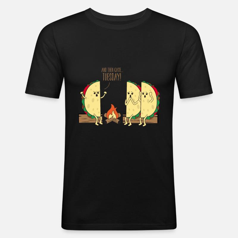 taco - Maglietta aderente da uomo - nero