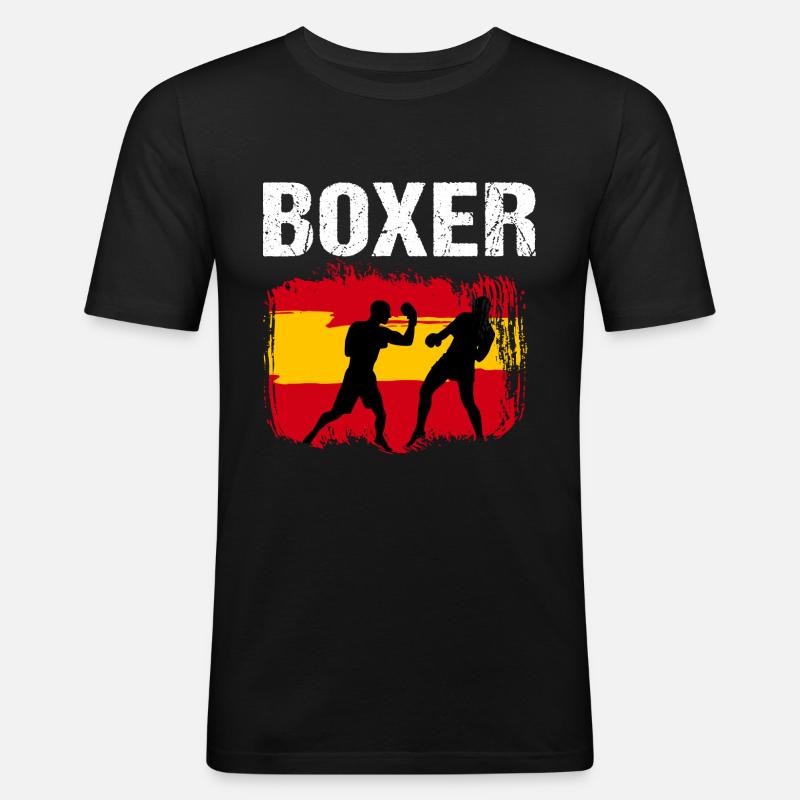 Boxning Spanien Boxare - Slim Fit T-shirt herr - svart