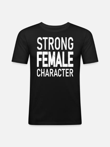 Strong Female Character - Men's Slim Fit T-Shirt - black