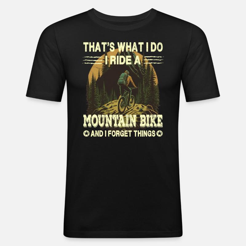 C’est ce que je fais Je fais du VTT - T-shirt près du corps Homme - noir