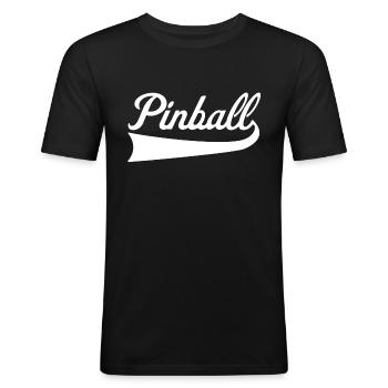 Pinball Arcade - Männer Slim Fit T-Shirt - Schwarz - Vorne - Nik (191cm)