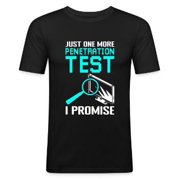 Cyber Security Penetration Testing - Männer Slim Fit T-Shirt - Schwarz - Vorne - Nik (191cm)