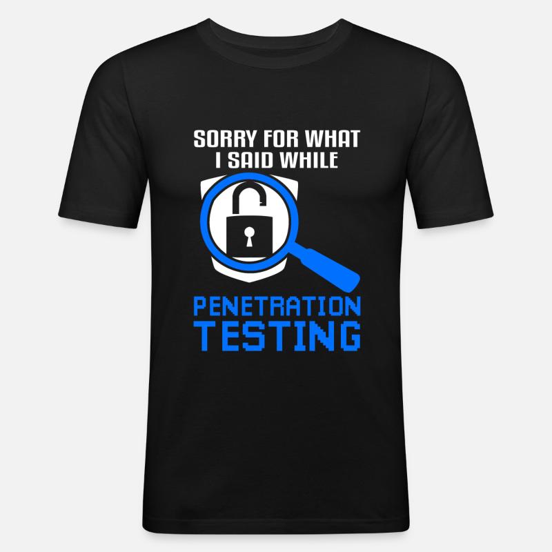 Cybersicherheit Penetration Testing - Männer Slim Fit T-Shirt - Schwarz