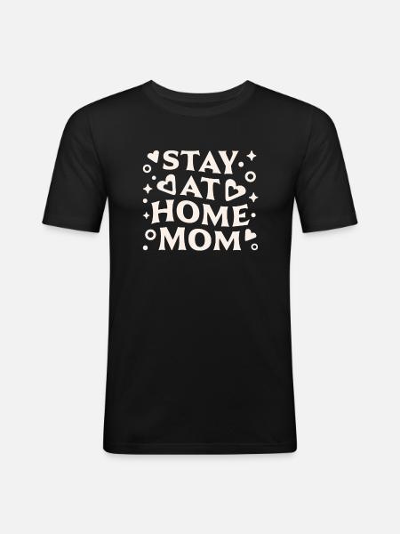 Hausfrau - Männer Slim Fit T-Shirt - Schwarz