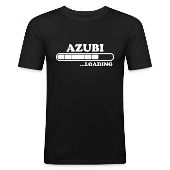 Azubi Spruch Lehrling Job Lustiges Azubi Geschenk - Männer Slim Fit T-Shirt - Schwarz - Vorne - Nik (191cm)