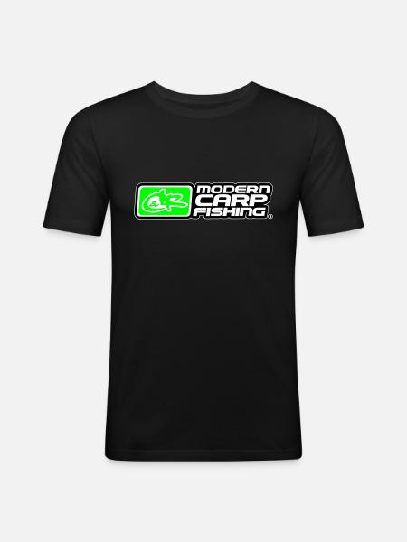 Catch and Respect,Angeln,Fishing - Männer Slim Fit T-Shirt - Schwarz