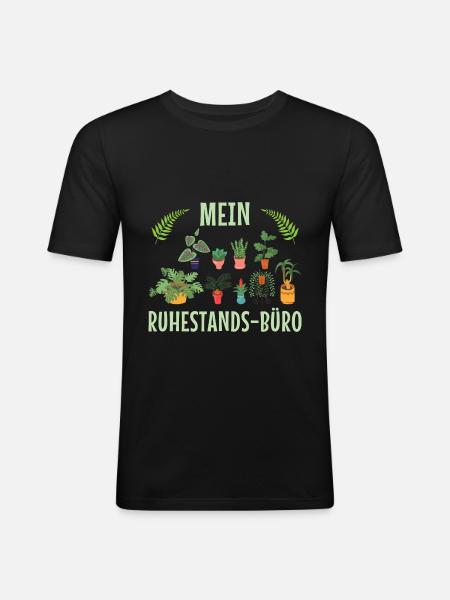 Mein Ruhestands-Büro - Männer Slim Fit T-Shirt - Schwarz