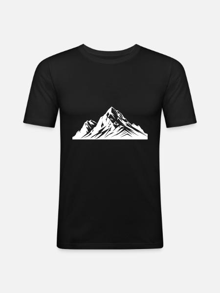 Mountains Peaks Alps - Men's Slim Fit T-Shirt - black