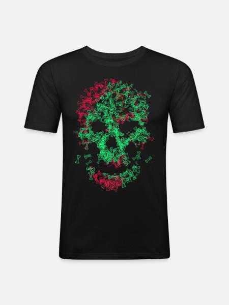 Skull of bones - Men's Slim Fit T-Shirt - black