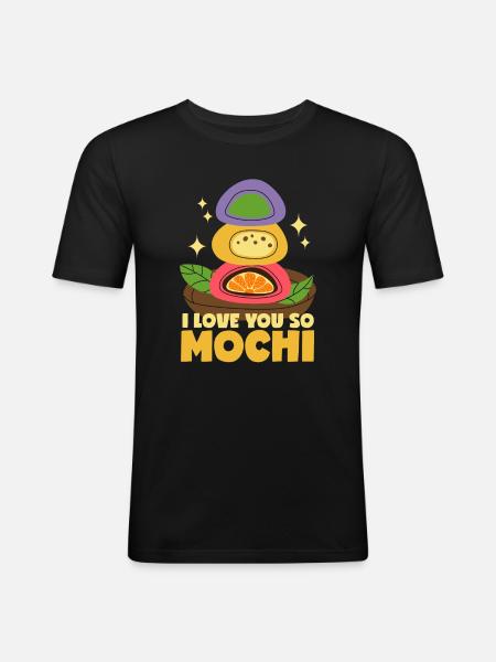 Mochi Love - Men's Slim Fit T-Shirt - black