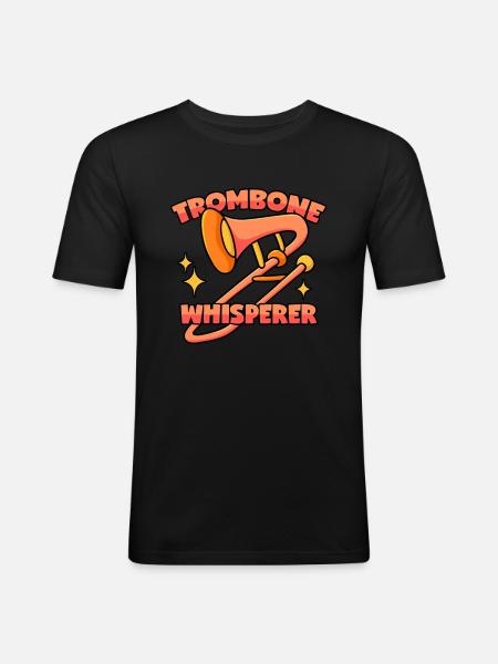Trombone Whisperer - Men's Slim Fit T-Shirt - black