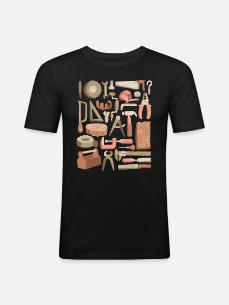 Carpenter, carpenter and carpenter - Men's Slim Fit T-Shirt - black