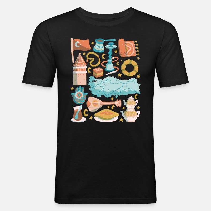 Turkey - Men's Slim Fit T-Shirt - black