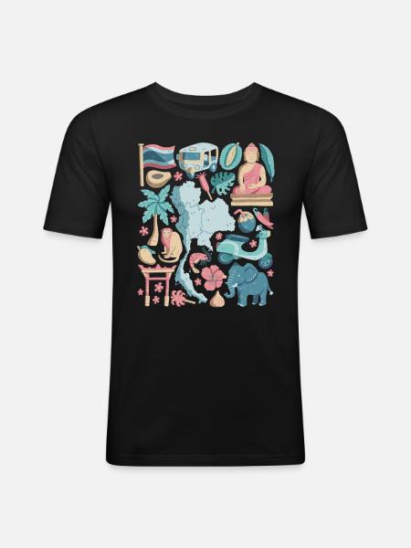 Thailand - Men's Slim Fit T-Shirt - black