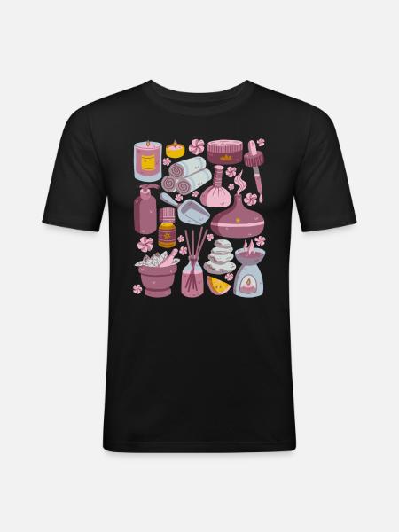 Aromatherapy - Men's Slim Fit T-Shirt - black