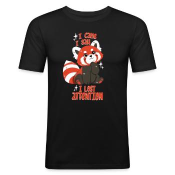 ADHS - Männer Slim Fit T-Shirt - Schwarz - Vorne - Nik (191cm)