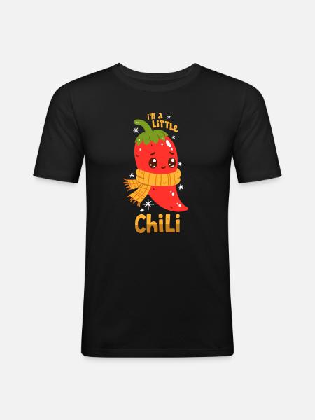 Chili pun - Men's Slim Fit T-Shirt - black