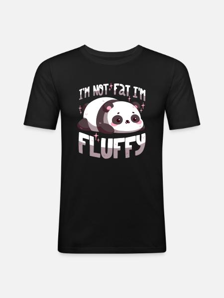 I'm not fat, I'm fluffy - Men's Slim Fit T-Shirt - black