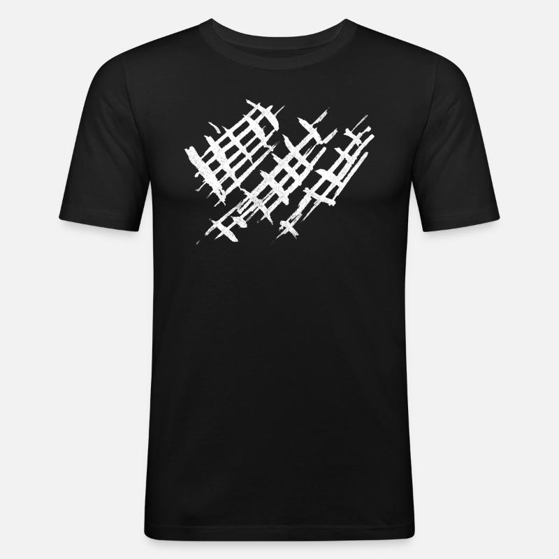 Abstract Mesh - Texture Background - Men's Slim Fit T-Shirt - black