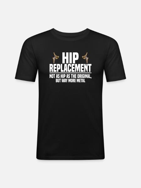 Hip surgery Joint hip - Men's Slim Fit T-Shirt - black