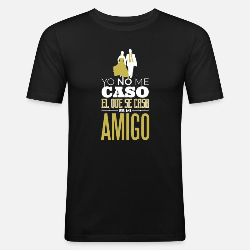Braut Squat Bräutigam Junggesellenabschied - Männer Slim Fit T-Shirt - Schwarz