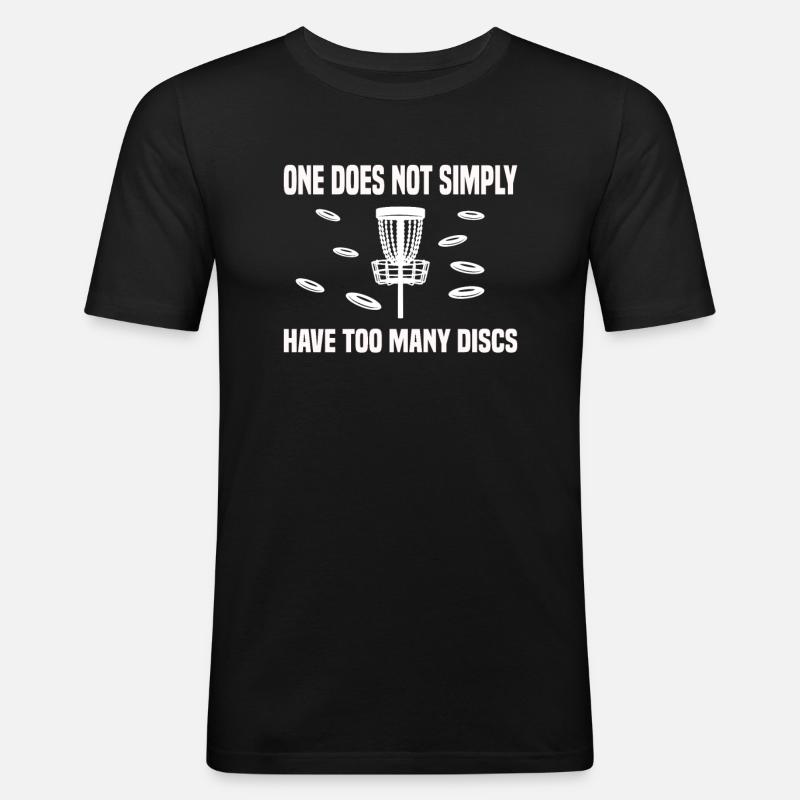 Frisbee Golf Discgolf - Männer Slim Fit T-Shirt - Schwarz