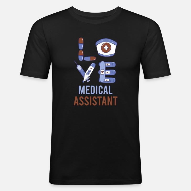 Notfall Krankenschwester Krankenhaus - Männer Slim Fit T-Shirt - Schwarz