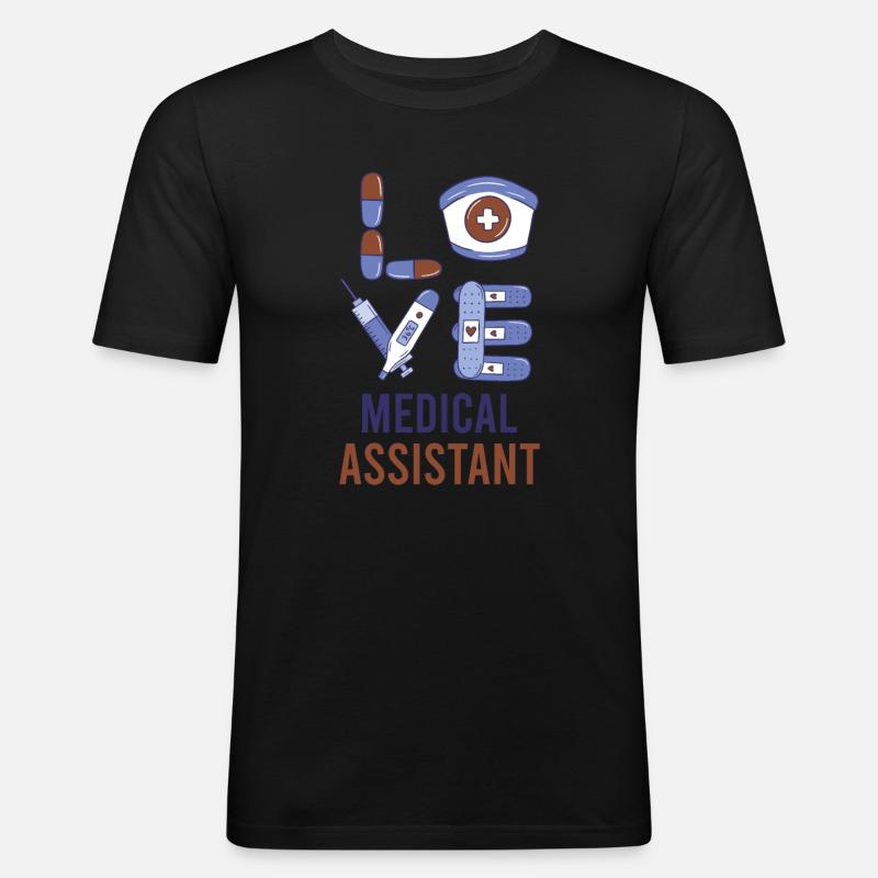 Notfallkrankenschwester - Männer Slim Fit T-Shirt - Schwarz