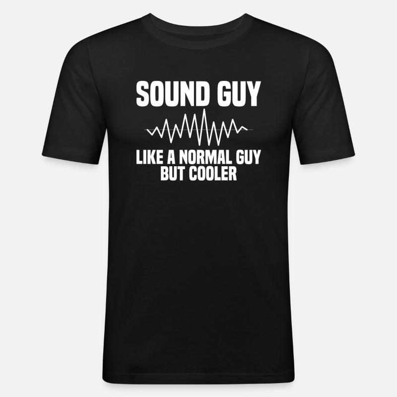 Tontechniker Tontechniker Musik - Männer Slim Fit T-Shirt - Schwarz