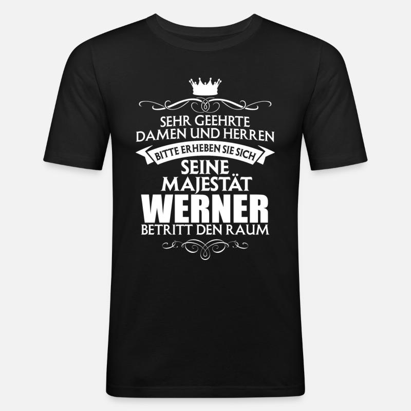 WERNER - Männer Slim Fit T-Shirt - Schwarz