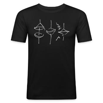 Hi-Hat / Drums - Men's Slim Fit T-Shirt - black - Front - Nik (191cm)