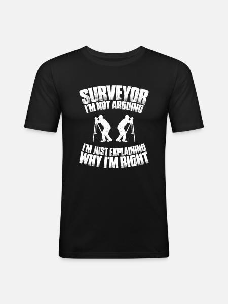 Vermessungstechniker Vermesser Land Surveyor - Men's Slim Fit T-Shirt - black