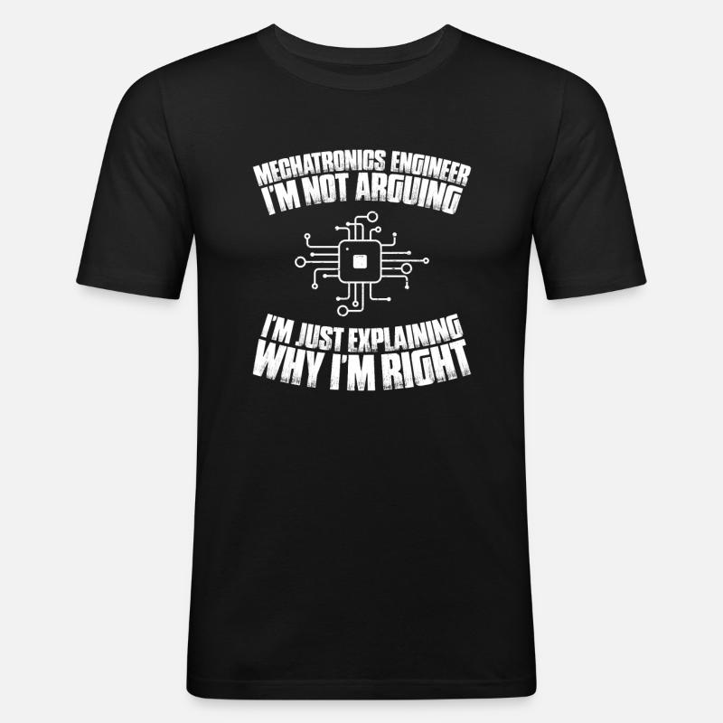 Mechatroniker Mechatronik Mechatronics Engineer - Männer Slim Fit T-Shirt - Schwarz