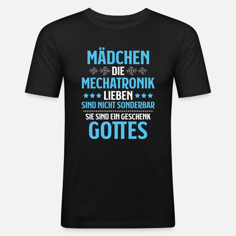 Mechatroniker Mechatronik Mechatronics Engineer - Männer Slim Fit T-Shirt - Schwarz