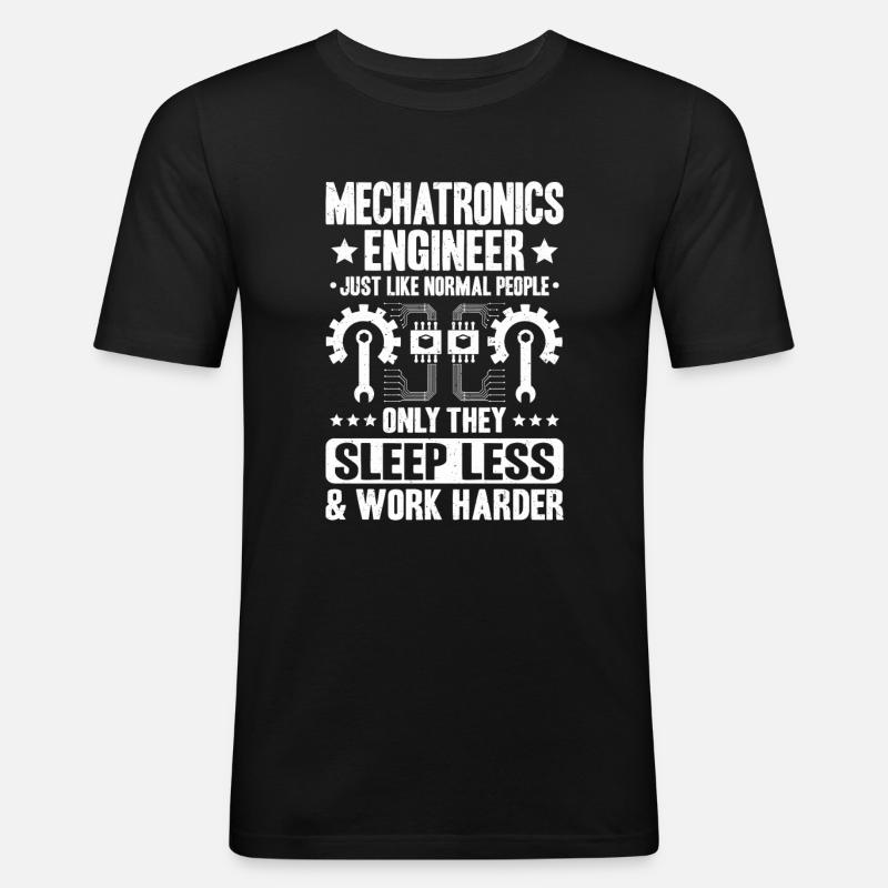 Mechatroniker Mechatronik Mechatronics Engineer - Männer Slim Fit T-Shirt - Schwarz