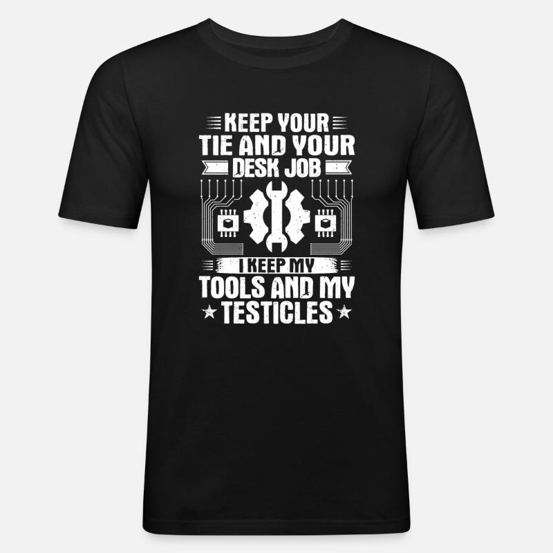 Mechatroniker Mechatronik Mechatronics Engineer - Men's Slim Fit T-Shirt - black