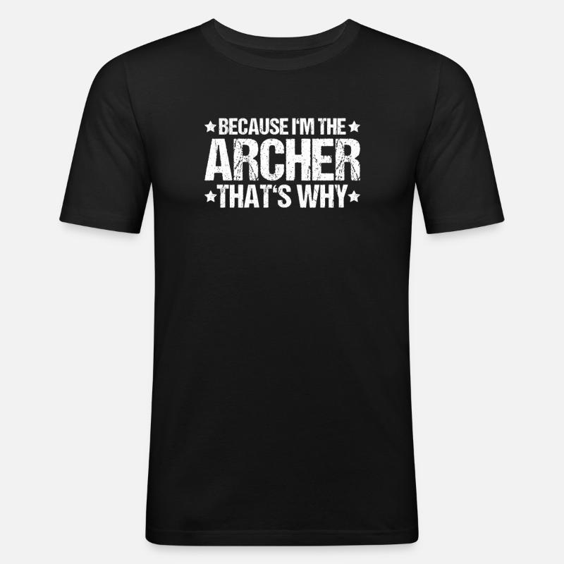 Bogenschütze Bogenschießen Bogen Archer Archery - Männer Slim Fit T-Shirt - Schwarz