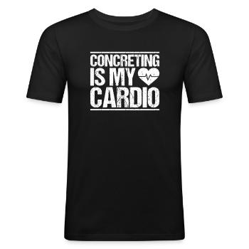 Concrete Worker Reinforced Concrete Worker Concrete Worker - Men's Slim Fit T-Shirt - black - Front - Nik (191cm)