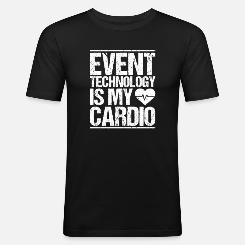 Veranstaltungstechniker Event Technician - Männer Slim Fit T-Shirt - Schwarz